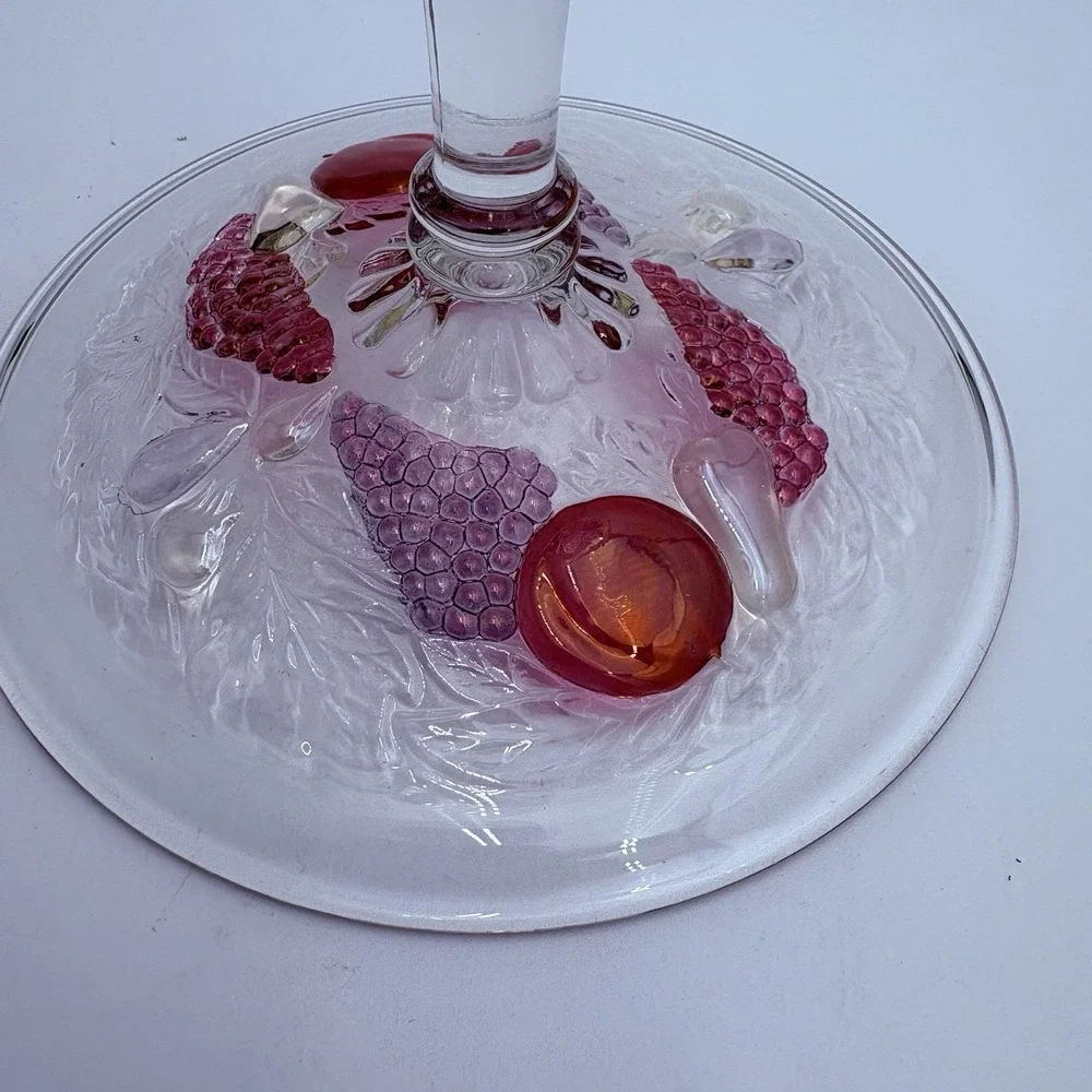 WestMoreland Glass Della‎ Robbia Fruits Small Compote Pedestal Candy Dish VTG